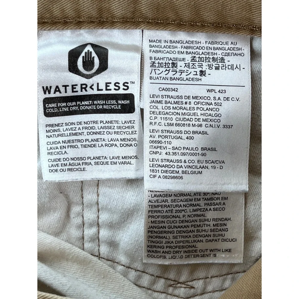 Levis 514 Straight Fit Pants Mens 37x30 Tan Khaki Cotton Twill Trousers Classic